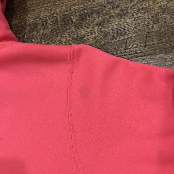 Under Armour Hoodie Womens S Pink Fitted Coldgear Logo Breast Cancer Awareness - Picture 9 of 12